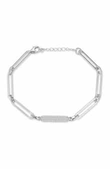 Pavé Cubic Zirconia Bar Bracelet