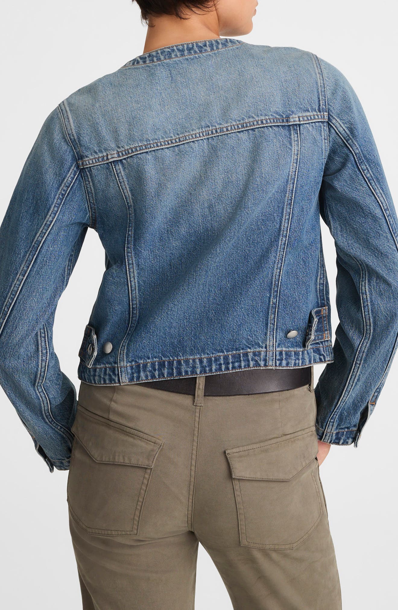Cocoon Sleeve Crop Denim Jacket - image 2