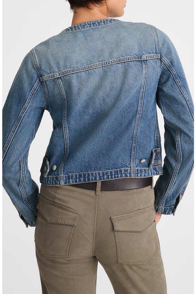 Cocoon Sleeve Crop Denim Jacket, Alternate, color, BOUVIER WASH