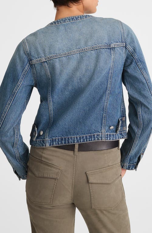Madewell Denim Cocoon-sleeve Cropped Jacket In Blue