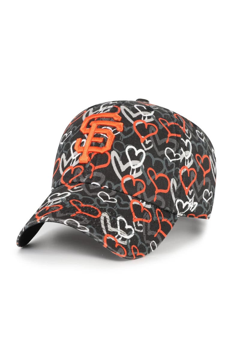 '47 Girls Youth '47 Black San Francisco Giants Mural Clean Up Adjustable Hat, Main, color, Black