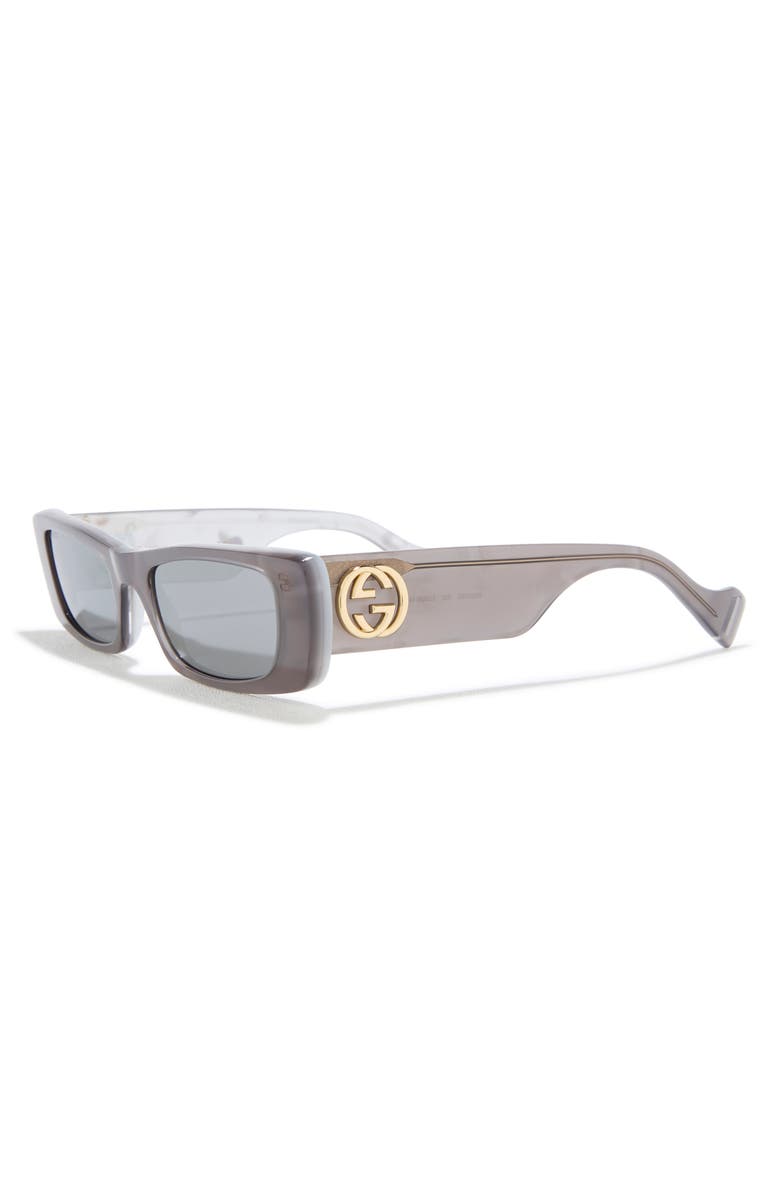 Gucci 52mm Rectangular Sunglasses, Alternate, color,