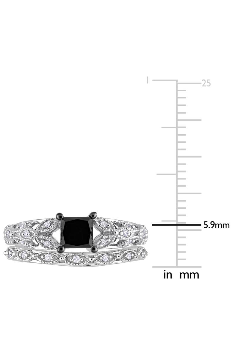 Julianna B. Black & White Diamond Vintage Ring Set 14k, Alternate, color, 