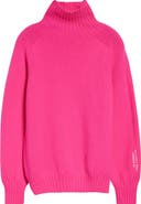 JW Anderson Logo Embroidered Wool Turtleneck Sweater