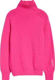 JW Anderson Logo Embroidered Wool Turtleneck Sweater