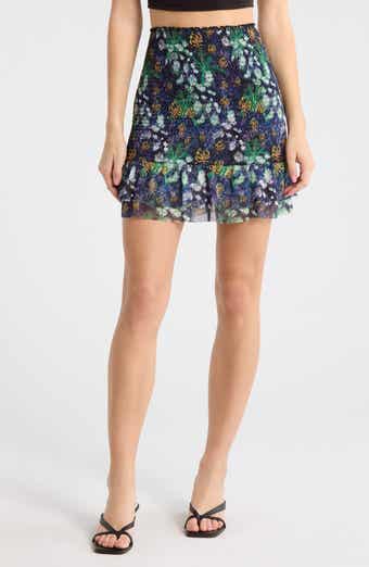 Desigual Printed Smocked Miniskirt