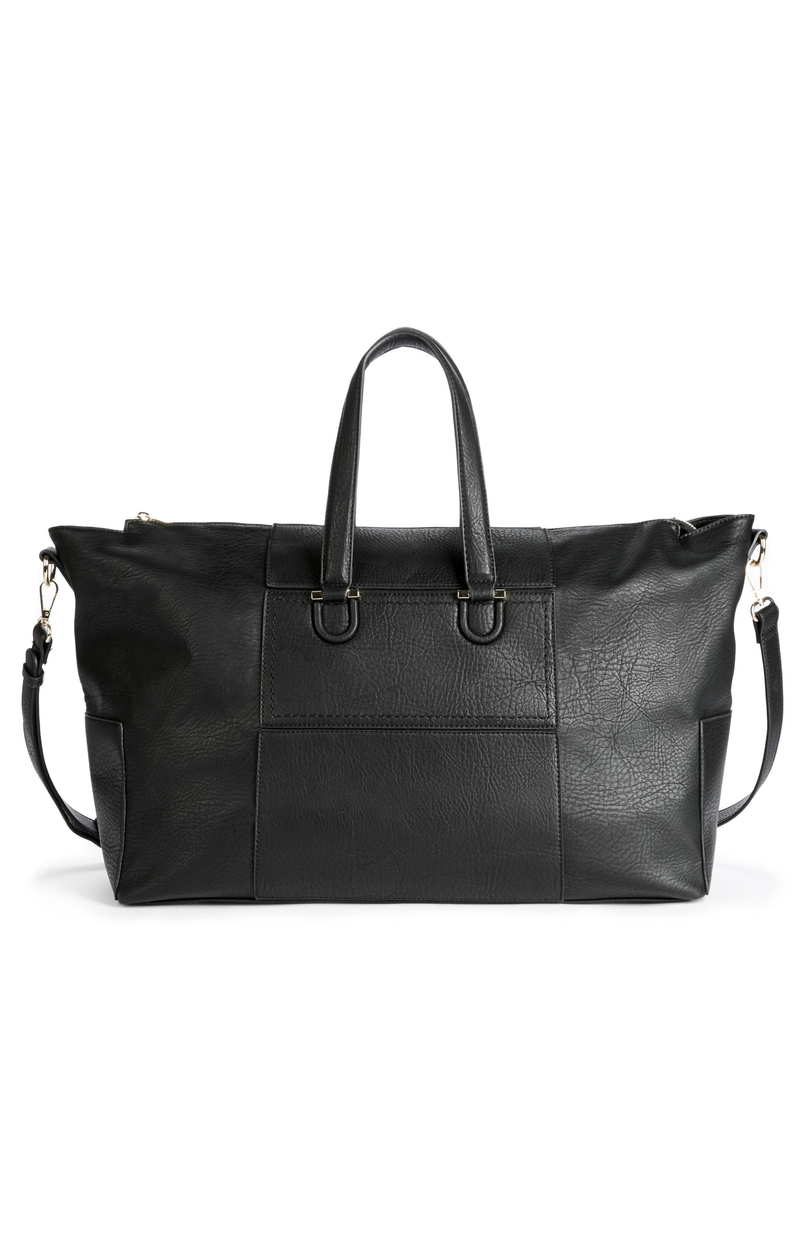 Sole Society Cory Faux Leather Travel Tote, Alternate, color, 