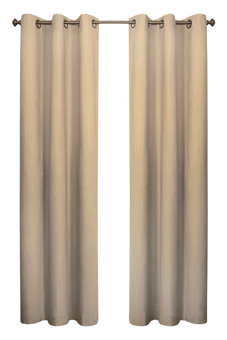 Set of 2 Cotton Curtain Panels, Main, color, KHAKI