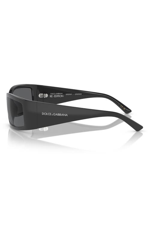 Dolce & Gabbana Dolce&gabbana 61mm Polarized Rectangular Sunglasses In Dark Grey