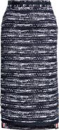 Thom Browne Mélange Tweed Pencil Skirt