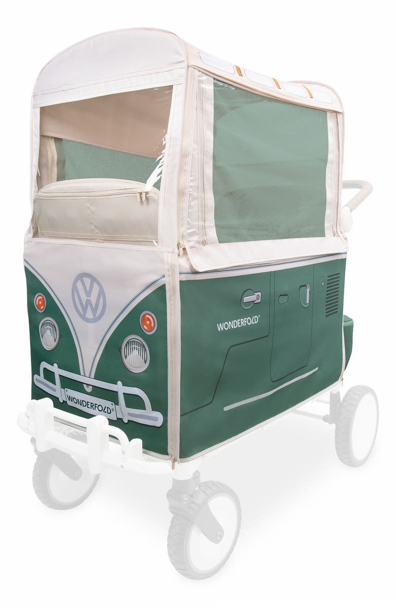 WonderFold Special Edition Volkswagon Stroller Wagon Weather Cover, Main, color, Green