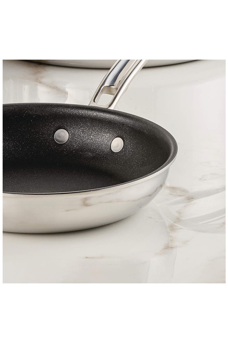 ProBond® Luxe Professional Clad Stainless Steel 12.5-Inch Nonstick Skillet, Alternate, color, NO COLOR