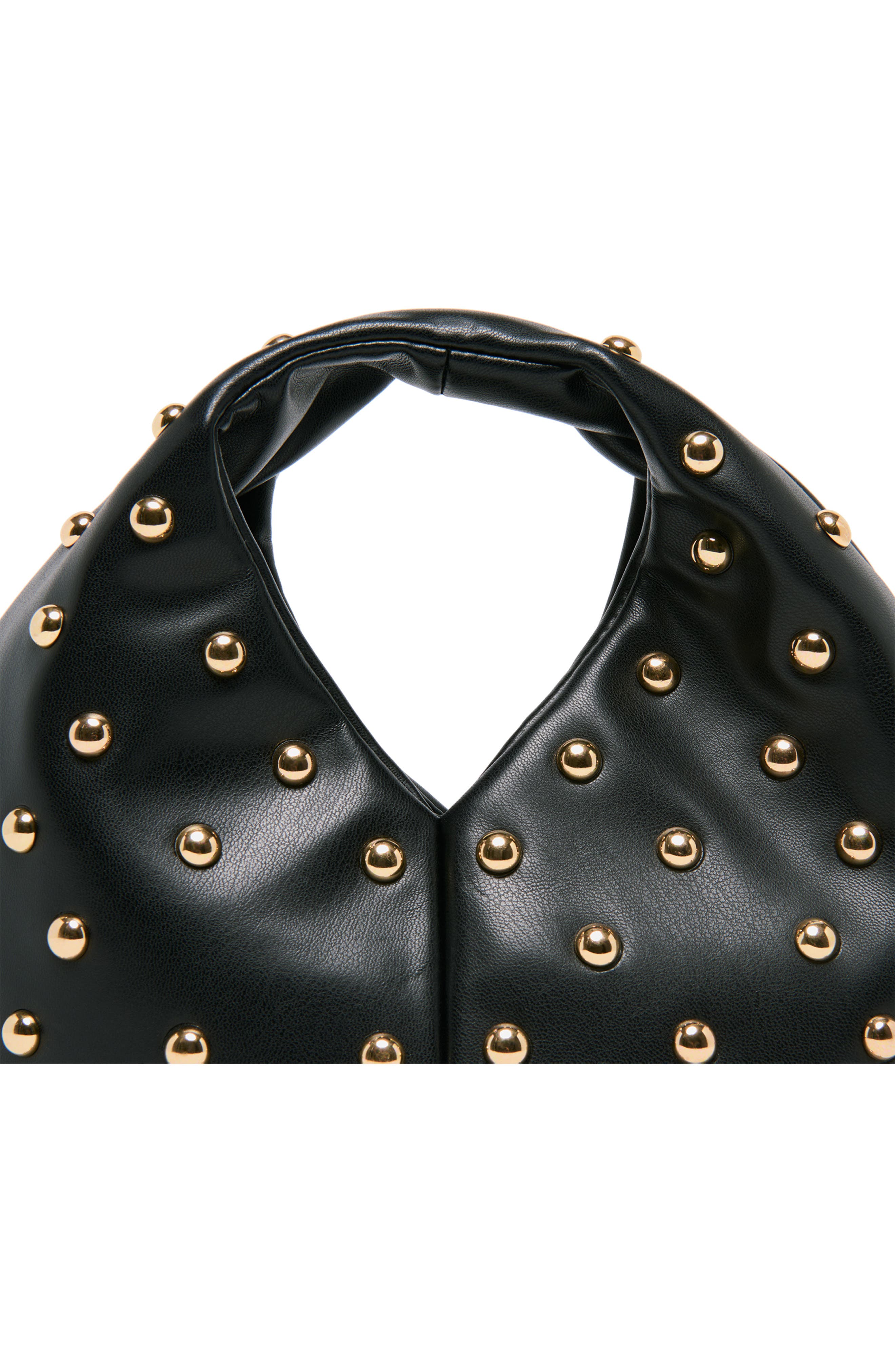 Dolce Vita Dahlia Studded Faux Leather Handbag, Alternate, color, Black