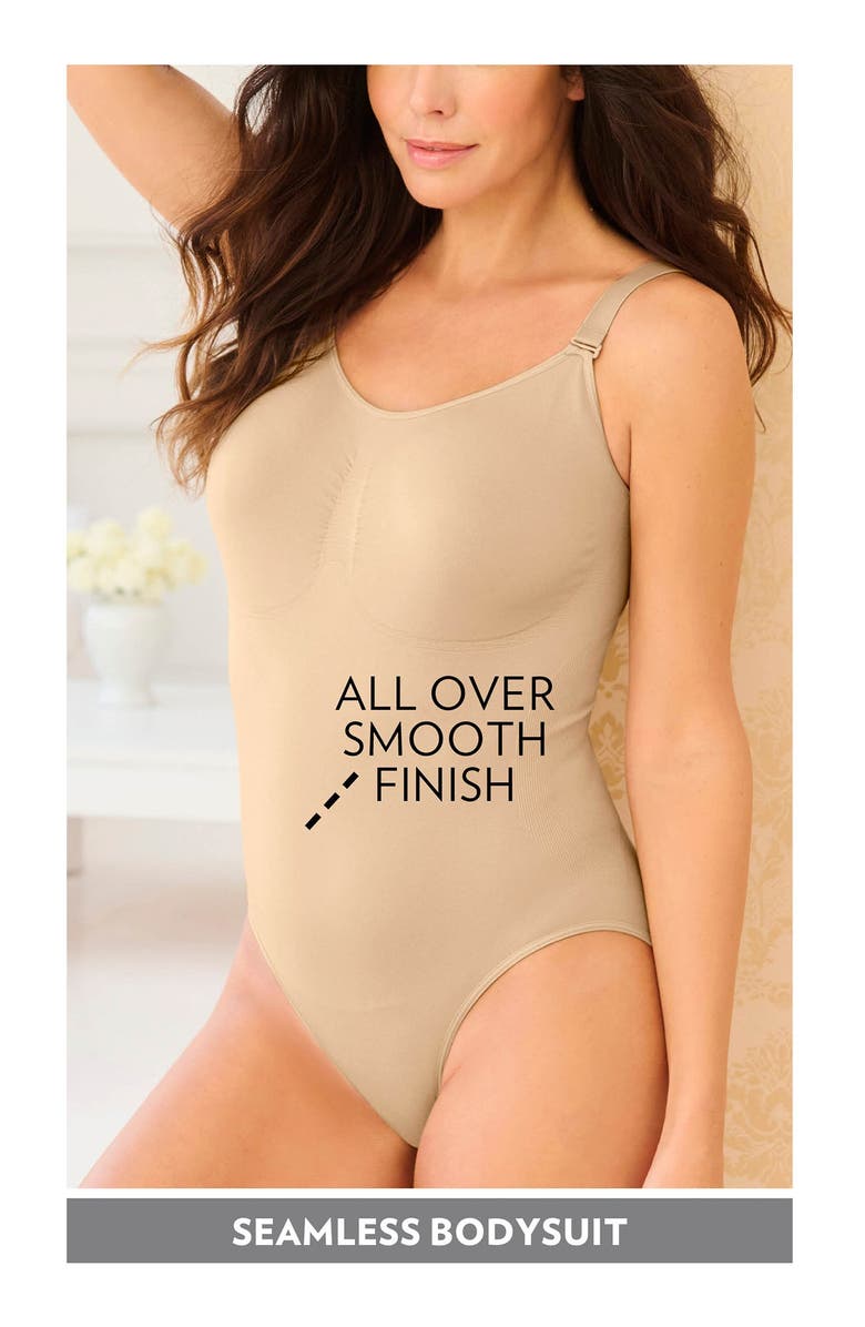 Secret Solutions Instant Shaper Medium Control Seamless Bodysuit, Alternate, color, Black