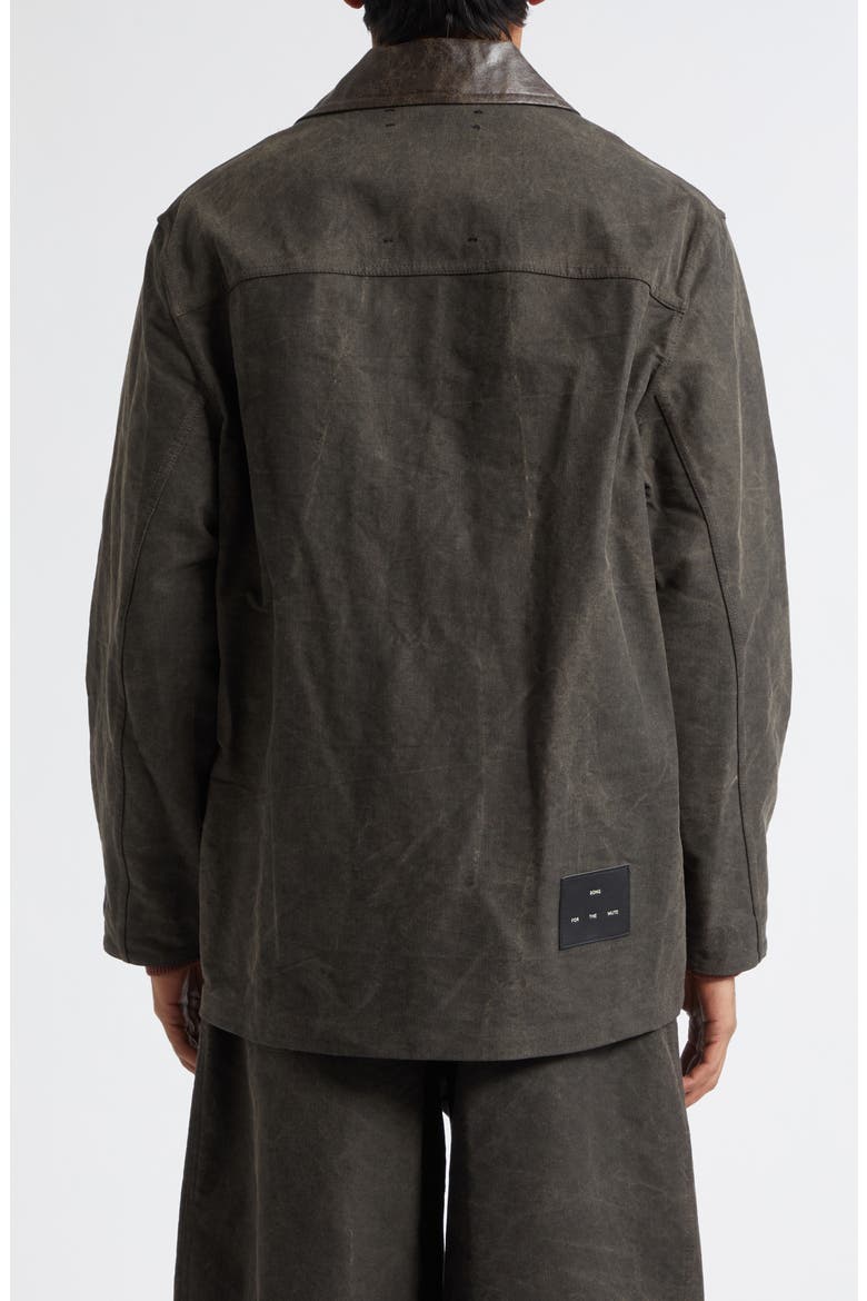 Cotton Moleskin Barn Jacket, Alternate, color, BLACK/BROWN
