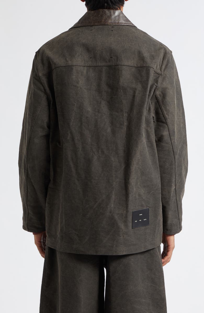 SONG FOR THE MUTE Cotton Moleskin Barn Jacket, Alternate, color, Black/Brown