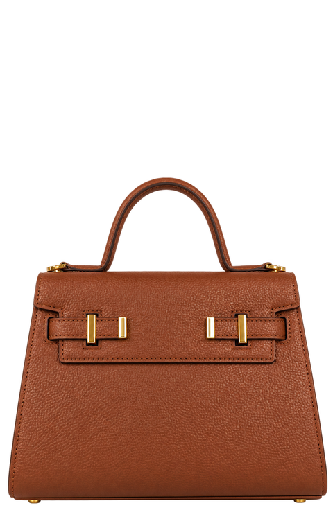 Ava Pum 11" Faux Leather Top Handle Bag