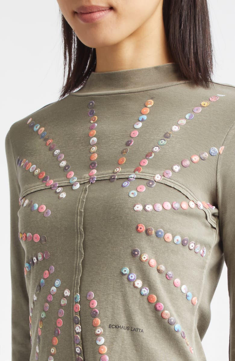 Eckhaus Latta Lapped Appliqué Cotton Baby Tee, Alternate, color, Flash