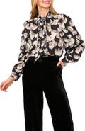 Ted Baker Floral Tie Neck Button-Up Shirt
