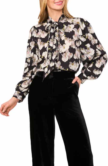 Ted Baker Floral Tie Neck Button-Up Shirt