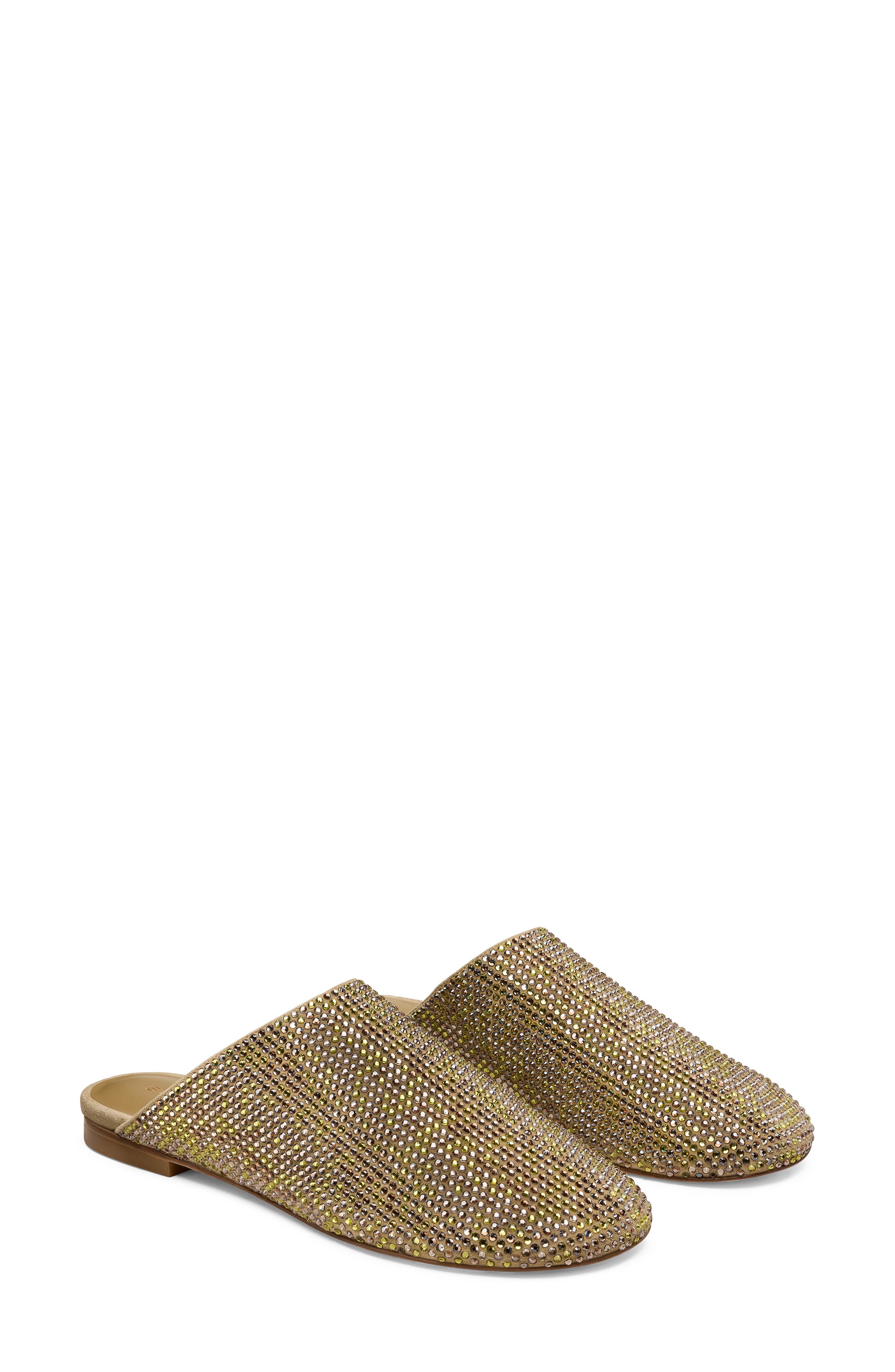 Talia Shine Mule, Alternate, color, GOLDEN OLIVE