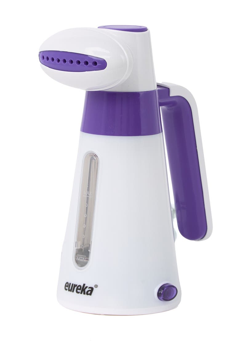 EUREKA ERV2B 100ml Portable Handheld Travel Fabric Garment Steamer, Main, color, WHITE/PURPLE