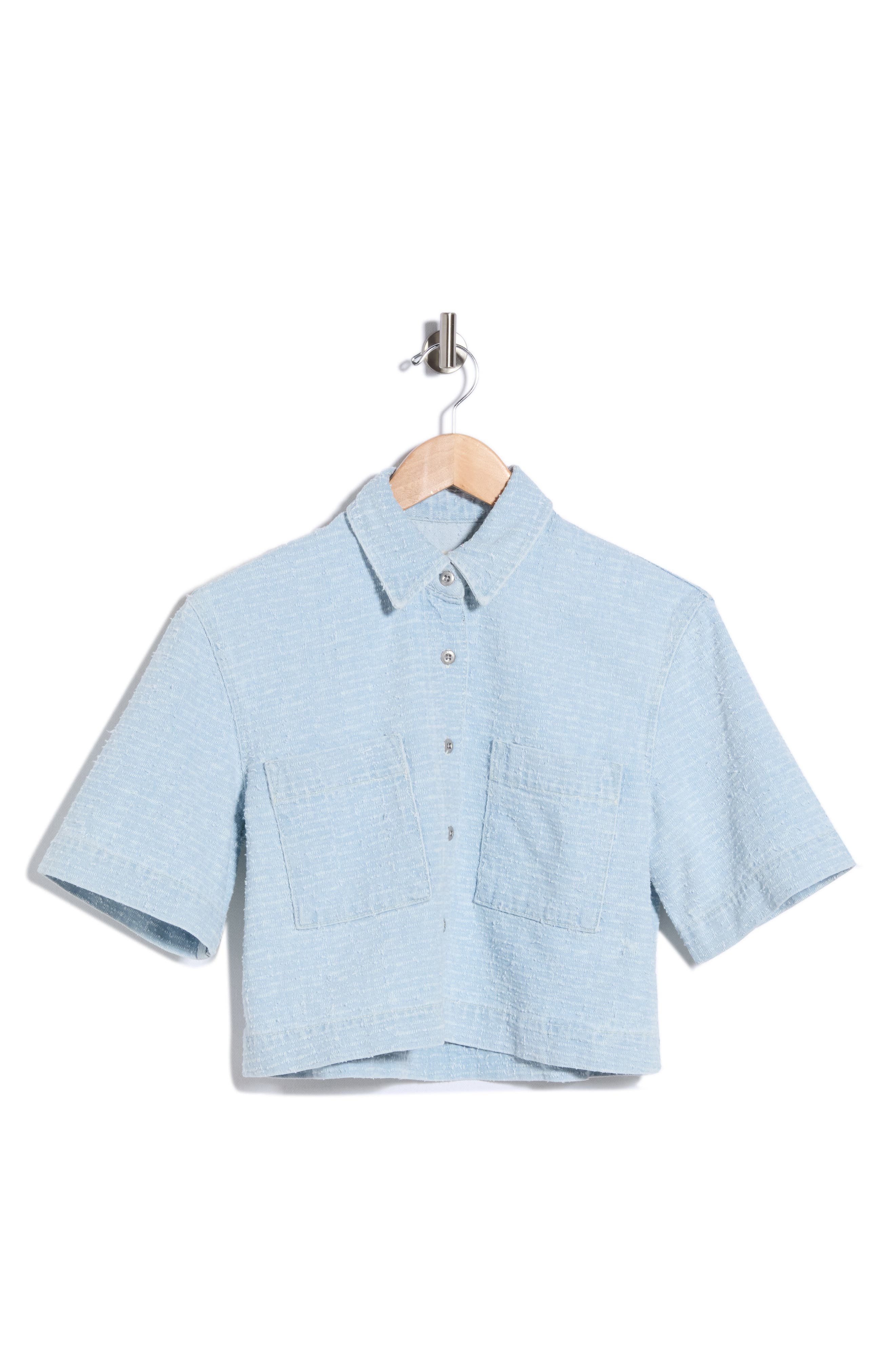 rag & bone Lana Textured Cotton Button-Up Shirt