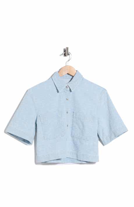 rag & bone Lana Textured Cotton Button-Up Shirt