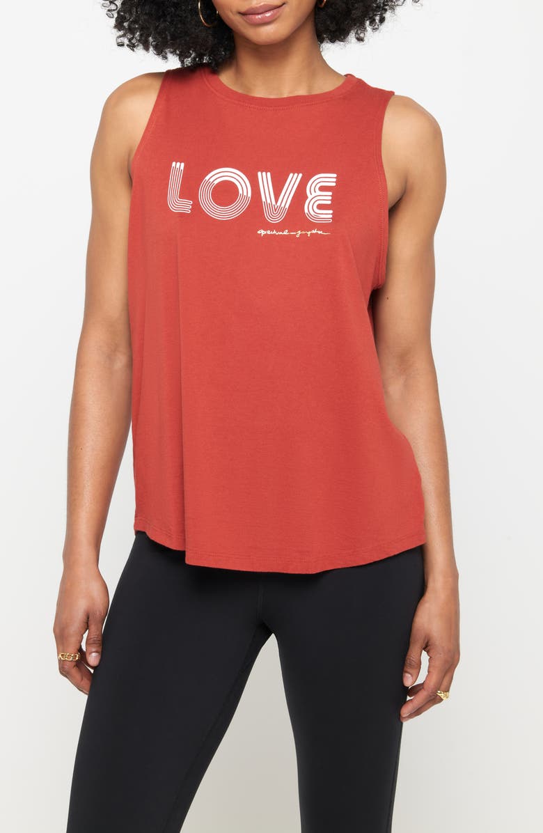 Spiritual Gangster Love Lines Jade Graphic Tank, Main, color, 