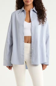 Sweaty Betty Summer Stripe Button-Up Shirt