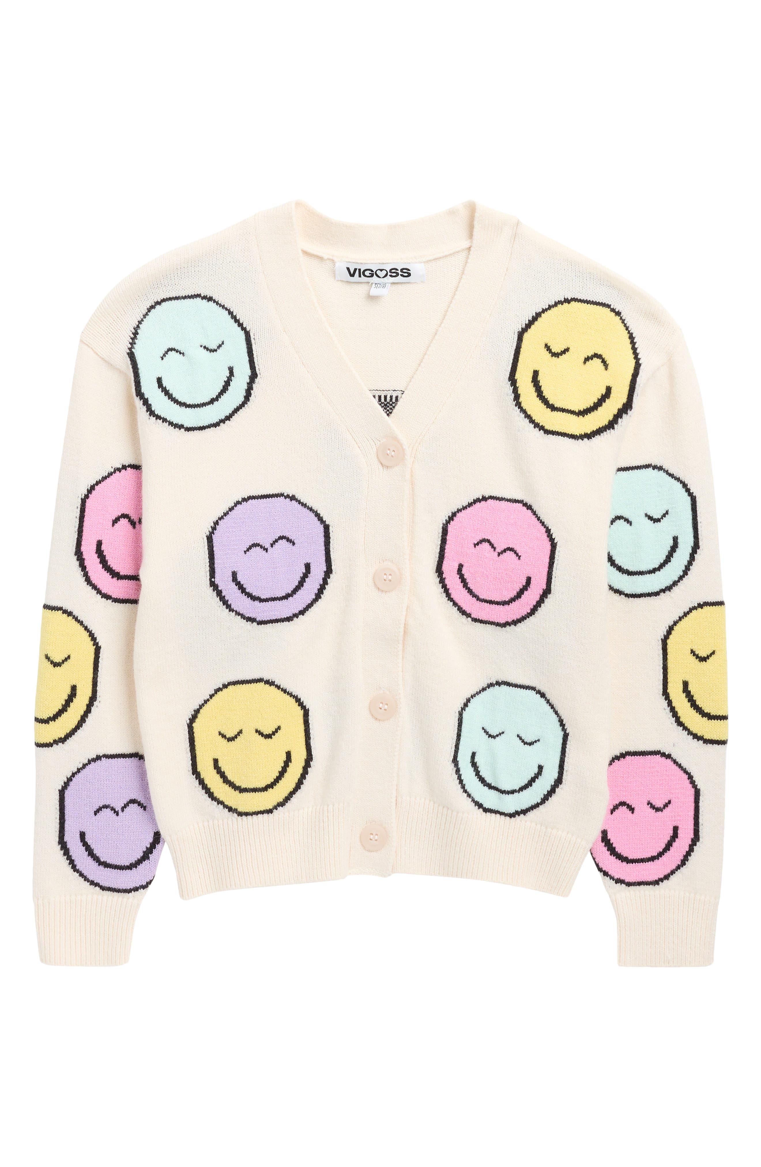 Vigoss Kids' Mossy Smiley Cardigan