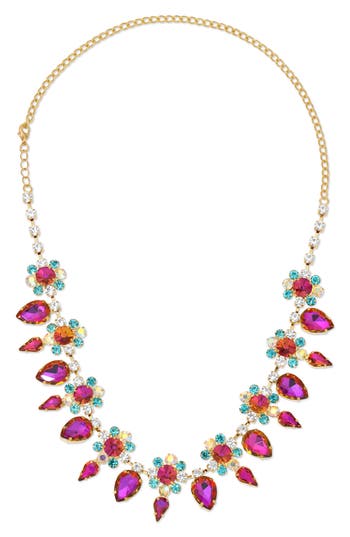 Eye Candy Los Angeles Eloise Cubic Zirconia Statement Necklace In Gold