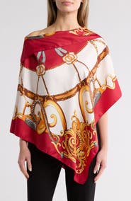 La Fiorentina Chain Print Poncho
