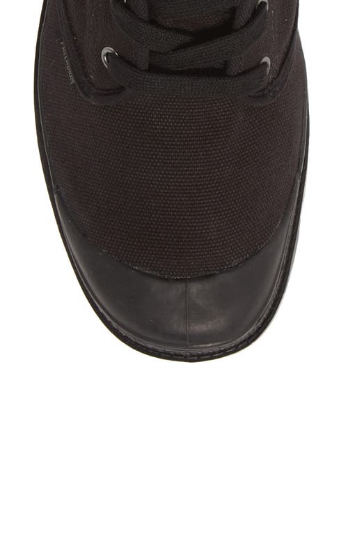 Palladium 'baggy' Canvas Boot In Black/blac