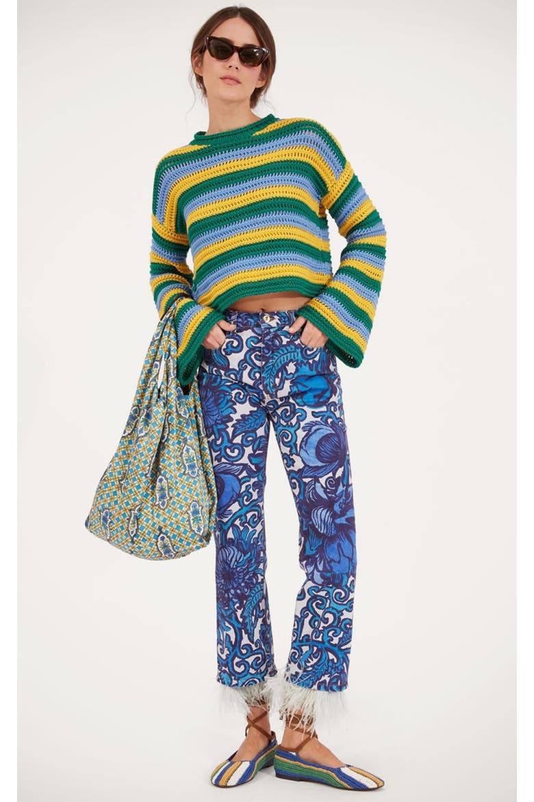 The Fancy Crop Jean, Main, color, Anemone Blue