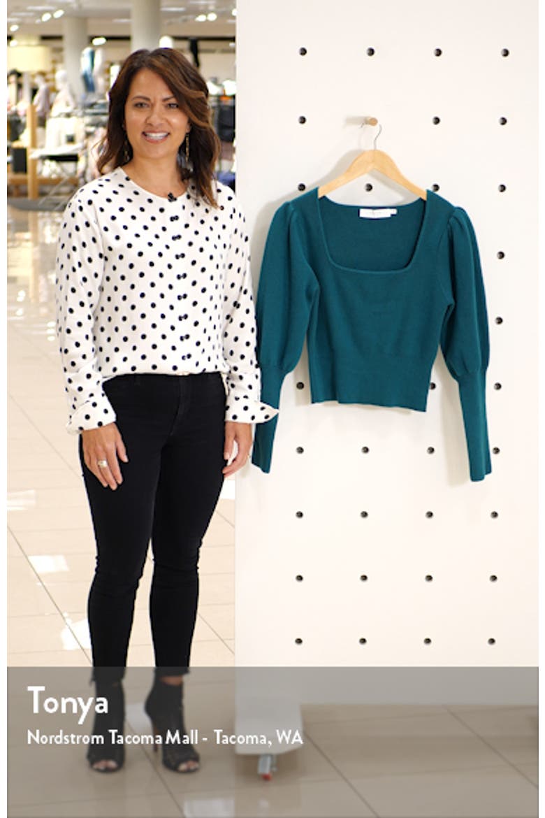 Long Sleeve Square Neck Sweater video