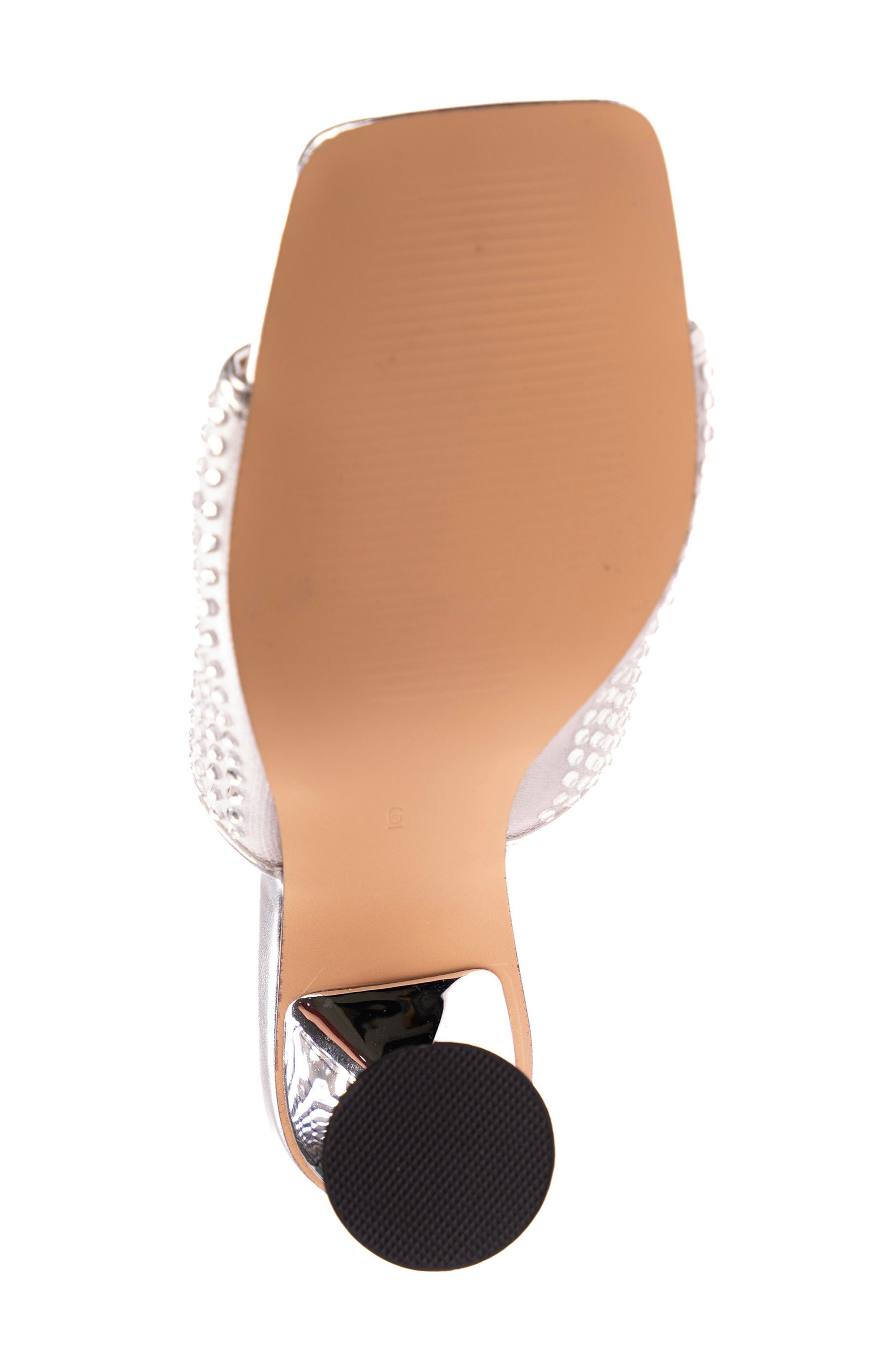 LADY COUTURE Rhinestone Slide Sandal, Alternate, color, Silver