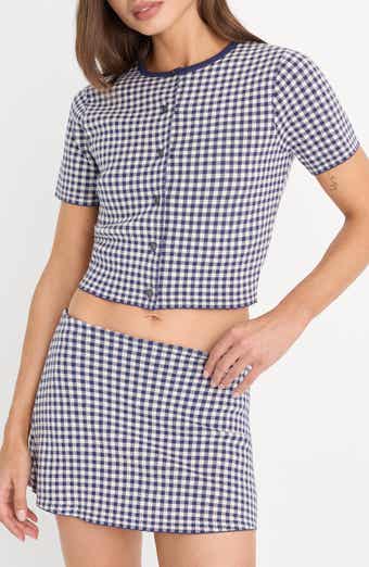 The Keepsake Gingham Crop Cardigan