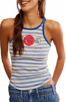 Free People Only 1 Graphic Ringer Tank