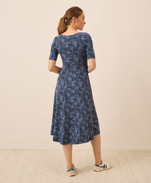 Pact Fit & Flare Signature Scoop Dress In Gray