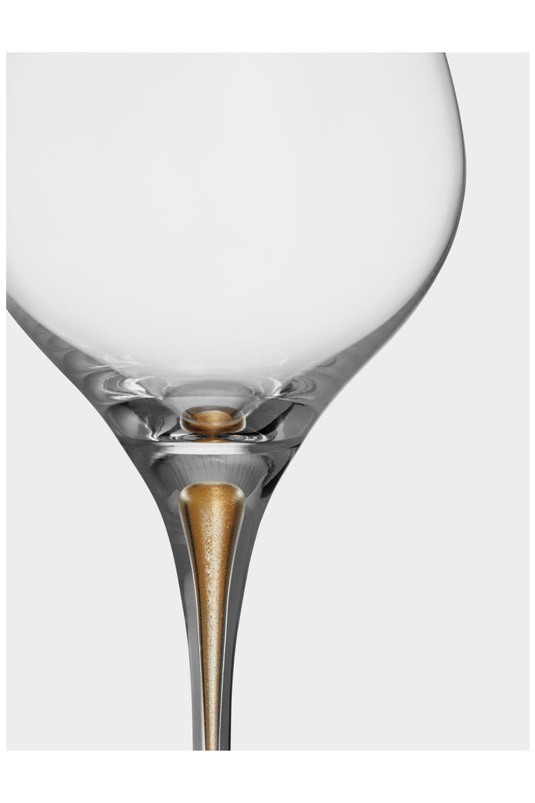 Intermezzo Gold Aroma Set of 2 Red Wine Glasses, Alternate, color, GOLD
