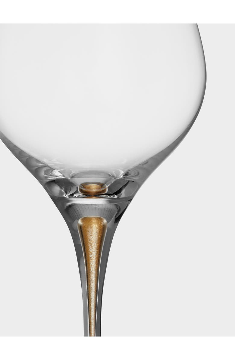 Orrefors Intermezzo Gold Aroma Set of 2 Red Wine Glasses, Alternate, color, Gold