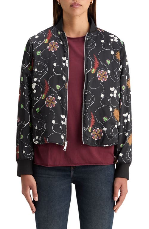 Scotch & Soda Elevated Reversible Bomber Jacket In Evening Black