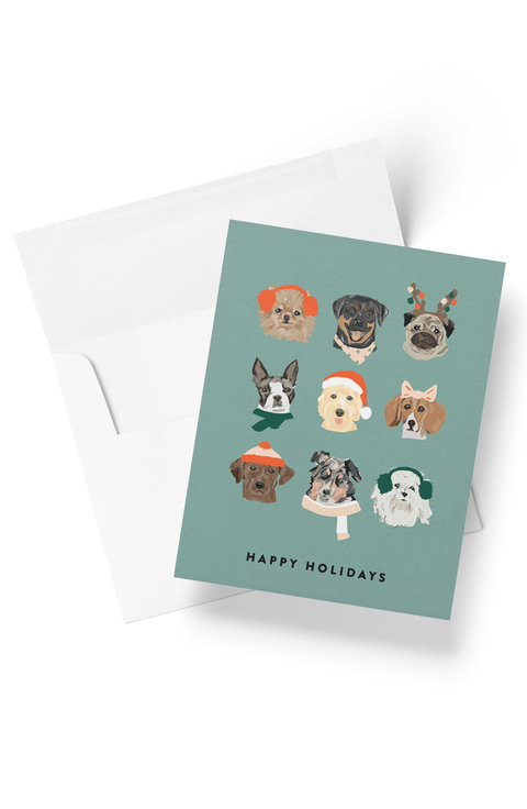 Holiday Dogs Boxed Set of 8 Cards