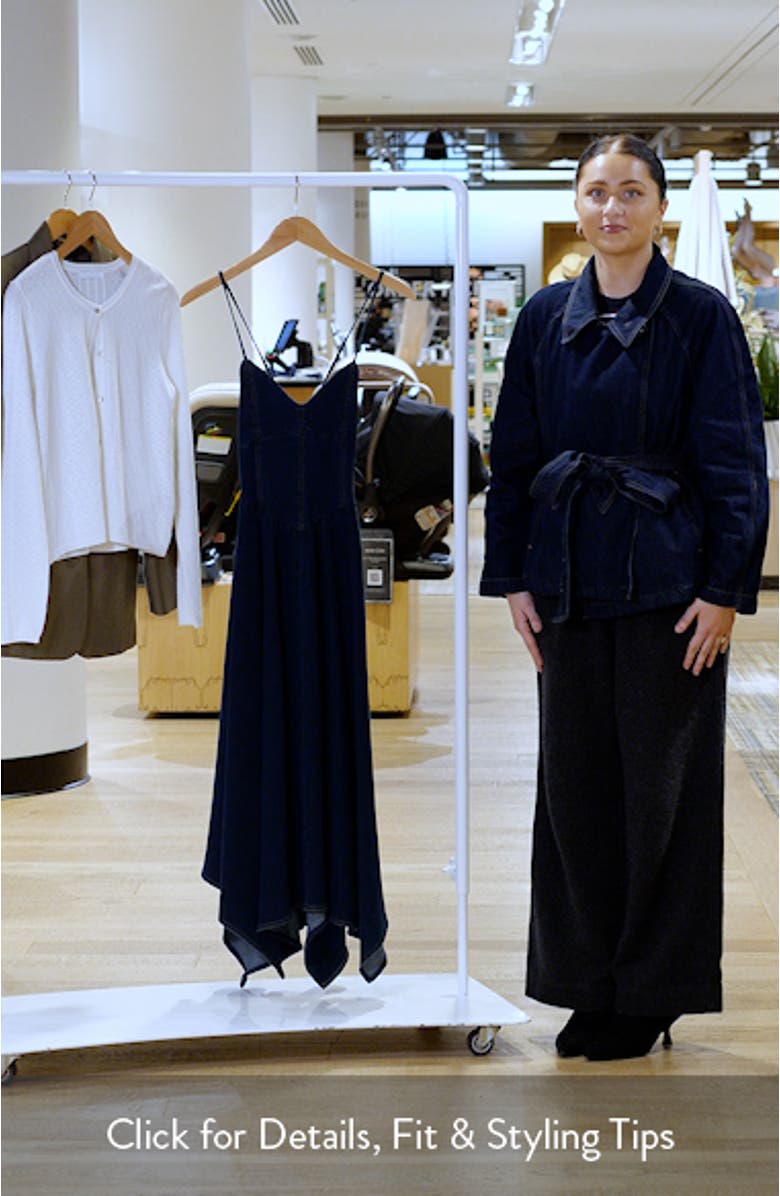Handkerchief Hem Denim Dress, sales video thumbnail