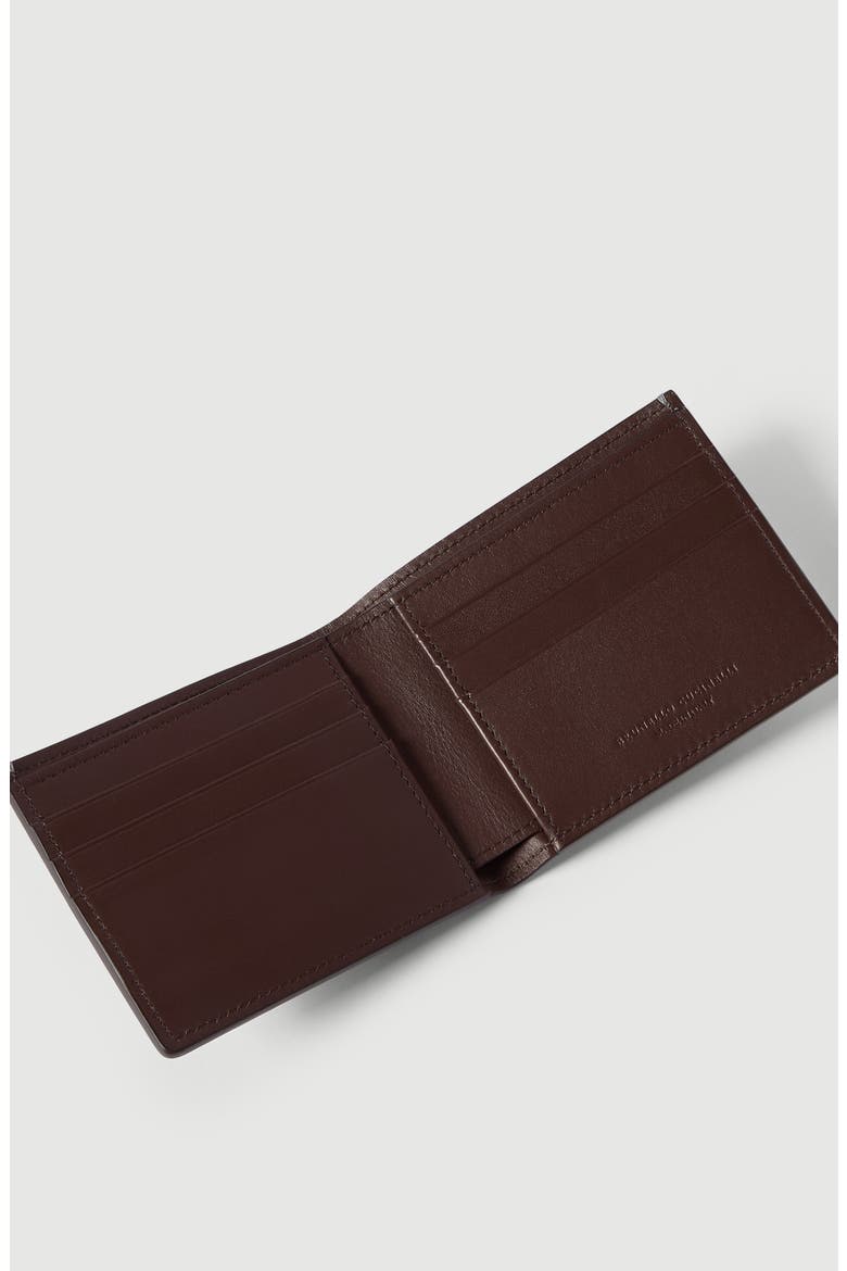 Brushed leather wallet, Alternate, color, Brown
