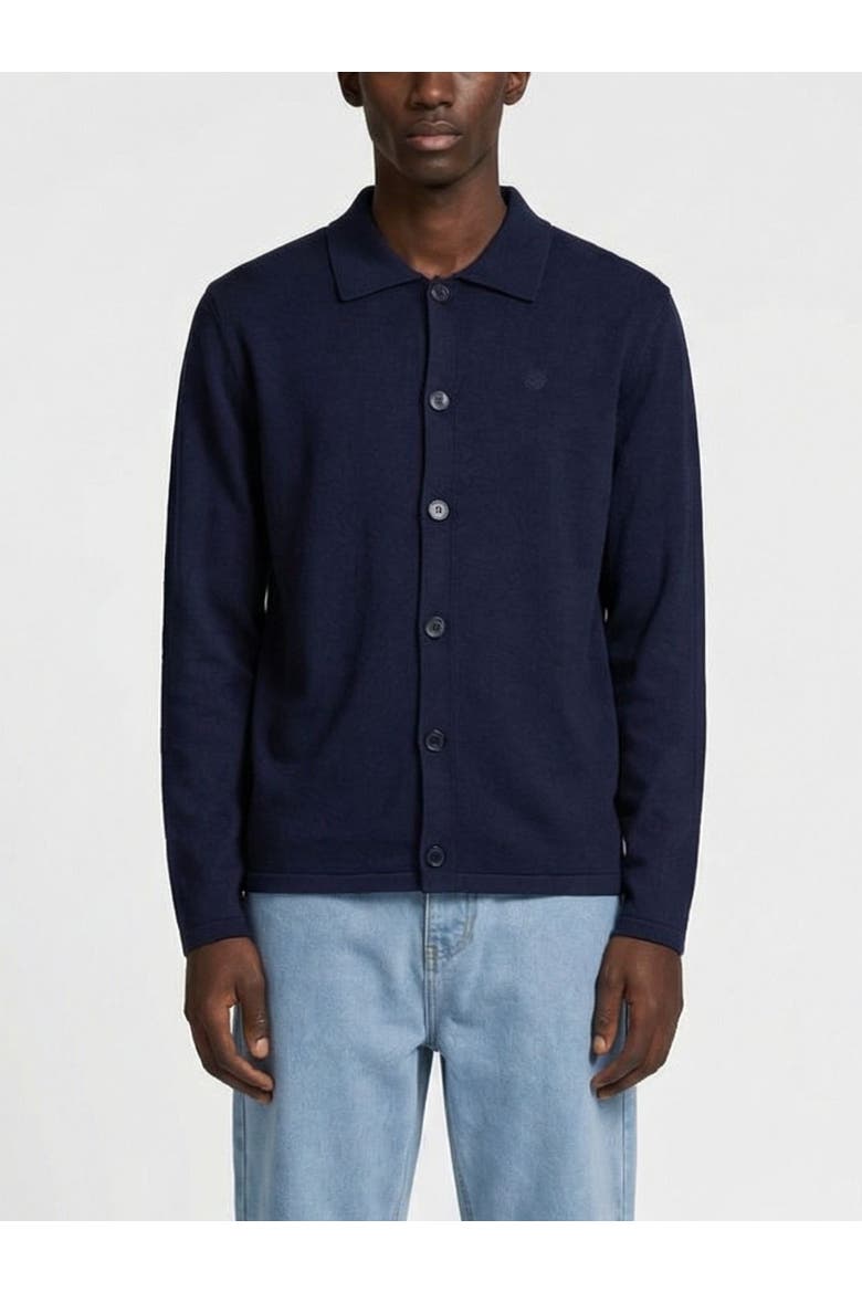 Milano Knit Button Front Cardigan, Main, color, Navy