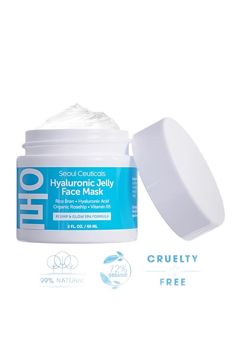 Korean Skincare Hyaluronic Jelly Face Mask, Alternate, color, Clear