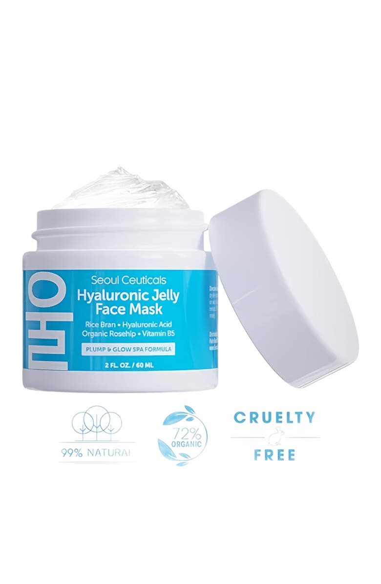 Seoul Ceuticals Korean Skincare Hyaluronic Jelly Face Mask, Alternate, color, Clear