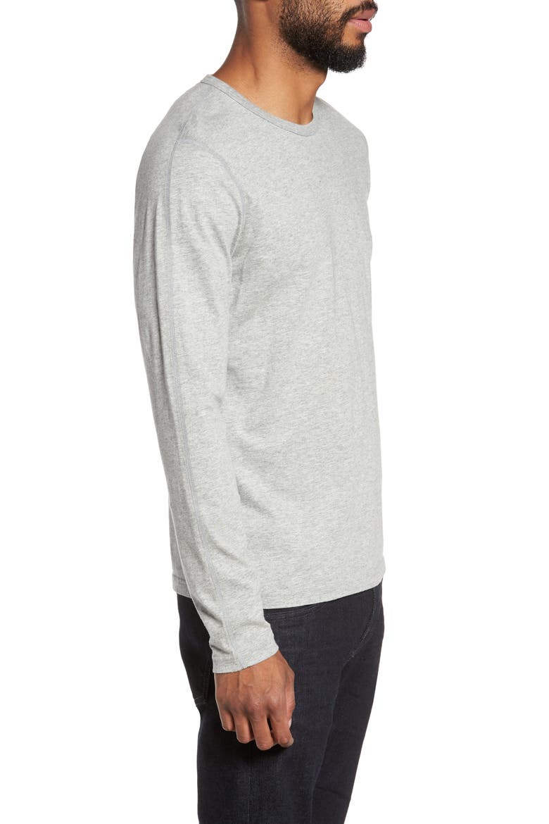 Crewneck Long Sleeve T-Shirt, Alternate, color, HEATHER GREY